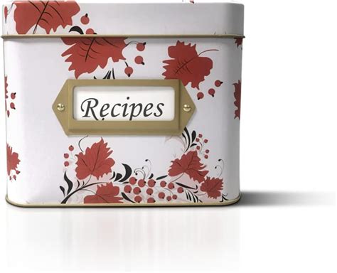 metal cook box|Amazon.com: Metal Recipe Box.